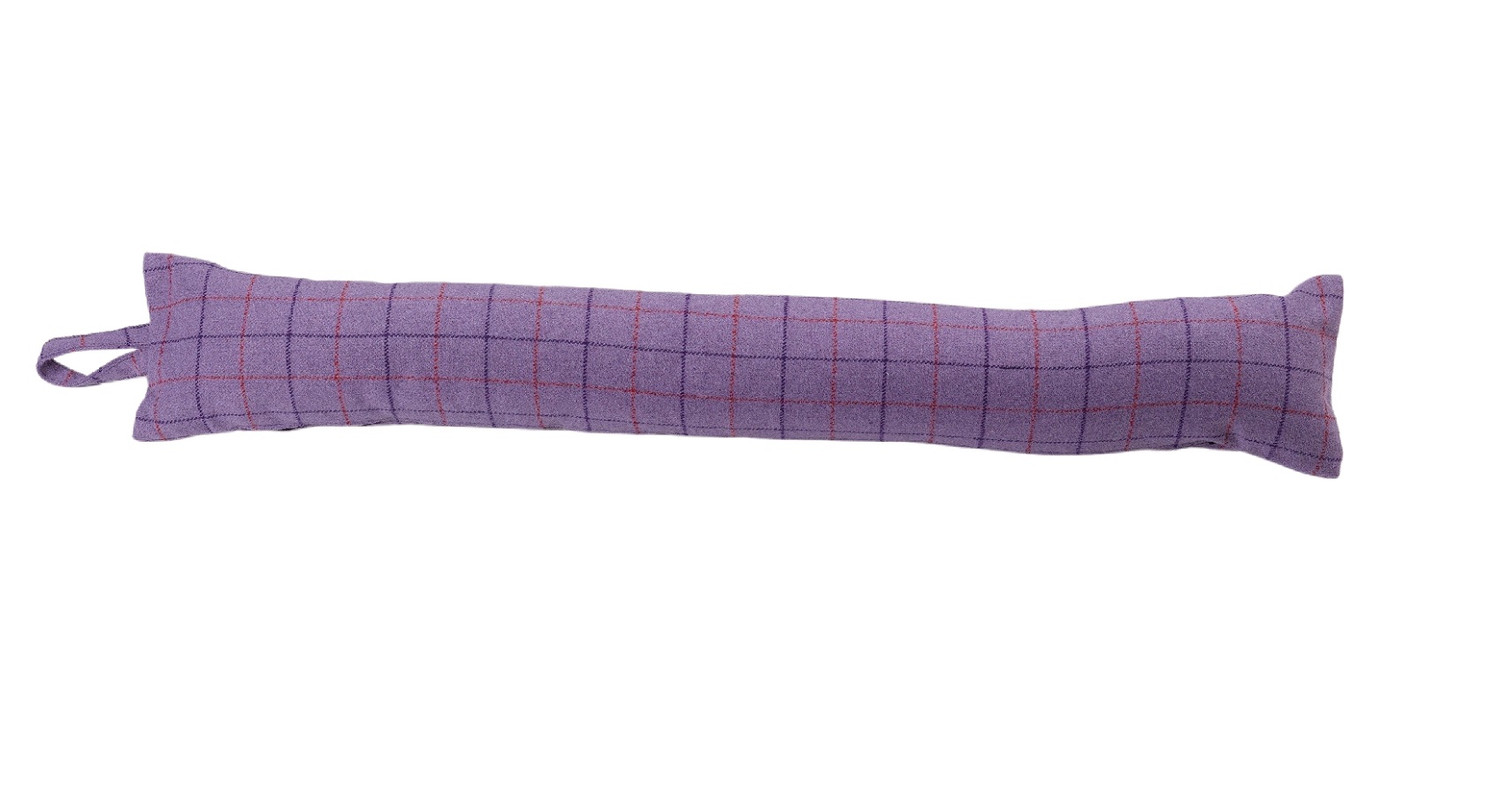 Zugluftstopper Tür Zugluftstopper Flieder Karo Weich Stoff Kältisolator - Bild 4 von 6