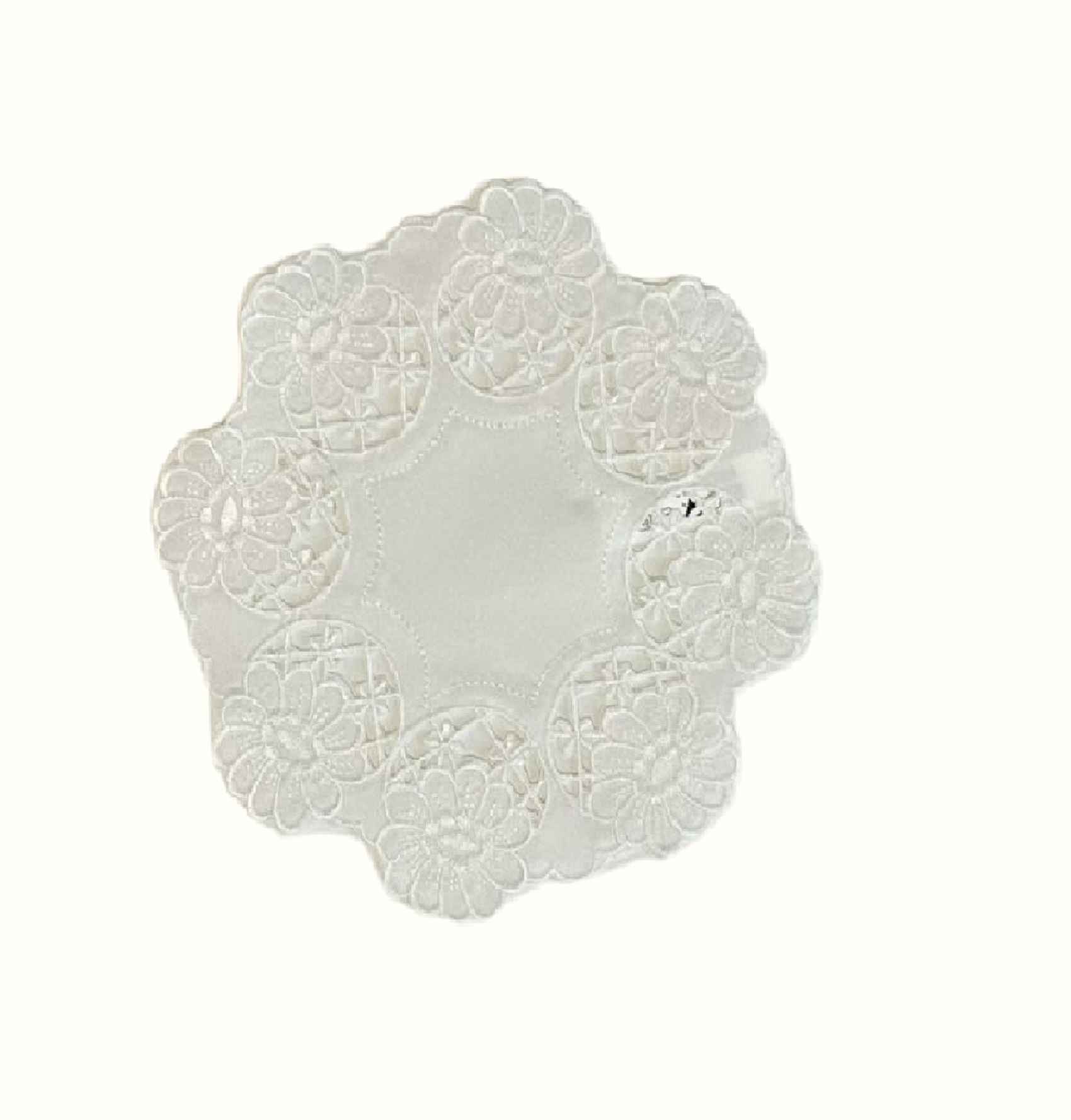 Tapetes Bordados Floral Cutwork Tapete Pack de 4 Borde Festoneado Tradicional - Imagen 9 de 17