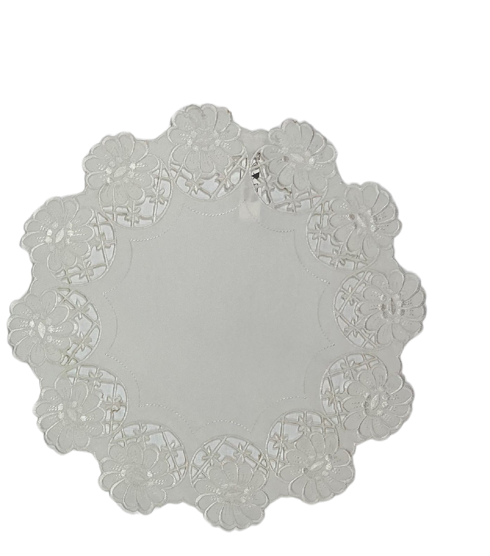 Tapetes Bordados Floral Cutwork Tapete Pack de 4 Borde Festoneado Tradicional - Imagen 17 de 17