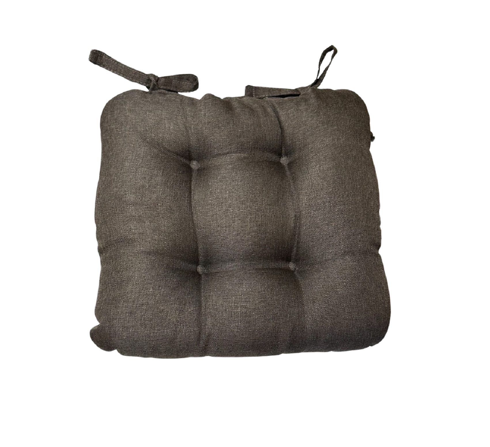 Cojín de asiento de jardín para silla de comedor grueso con lazo en cojín liso para exteriores - Imagen 9 de 14