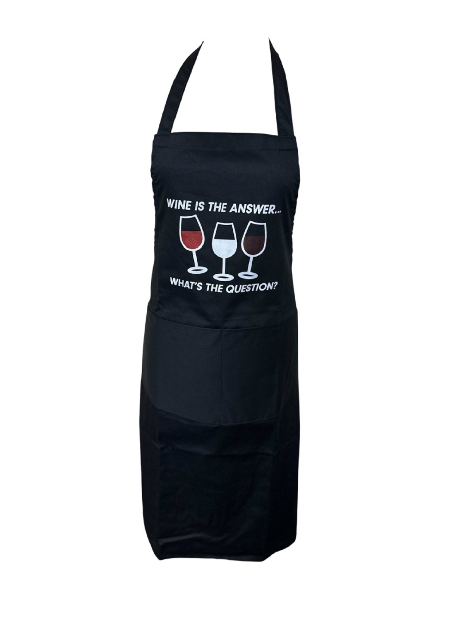 Bavaglino da cucina spinny adulti novità ""Il vino è la risposta"" - 3 colori - Foto 5 di 7