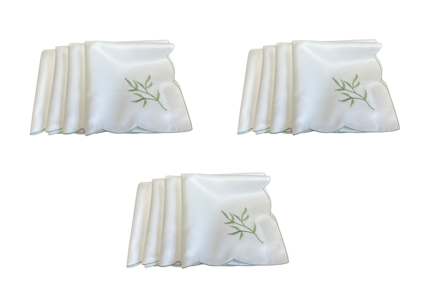 Table Napkins Kitchen Dining Serviettes Sprig Design 18" x 18" Blue Green Pink o - Picture 9 of 16
