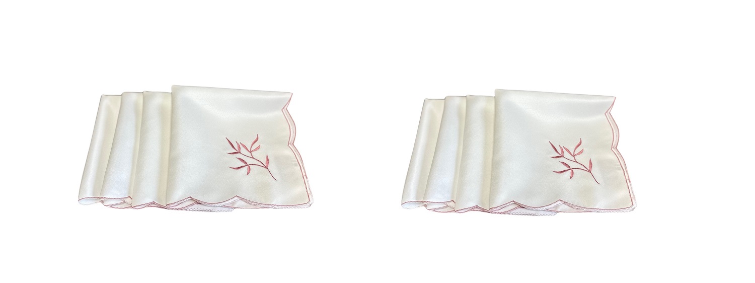 Table Napkins Kitchen Dining Serviettes Sprig Design 18" x 18" Blue Green Pink o - Picture 16 of 16