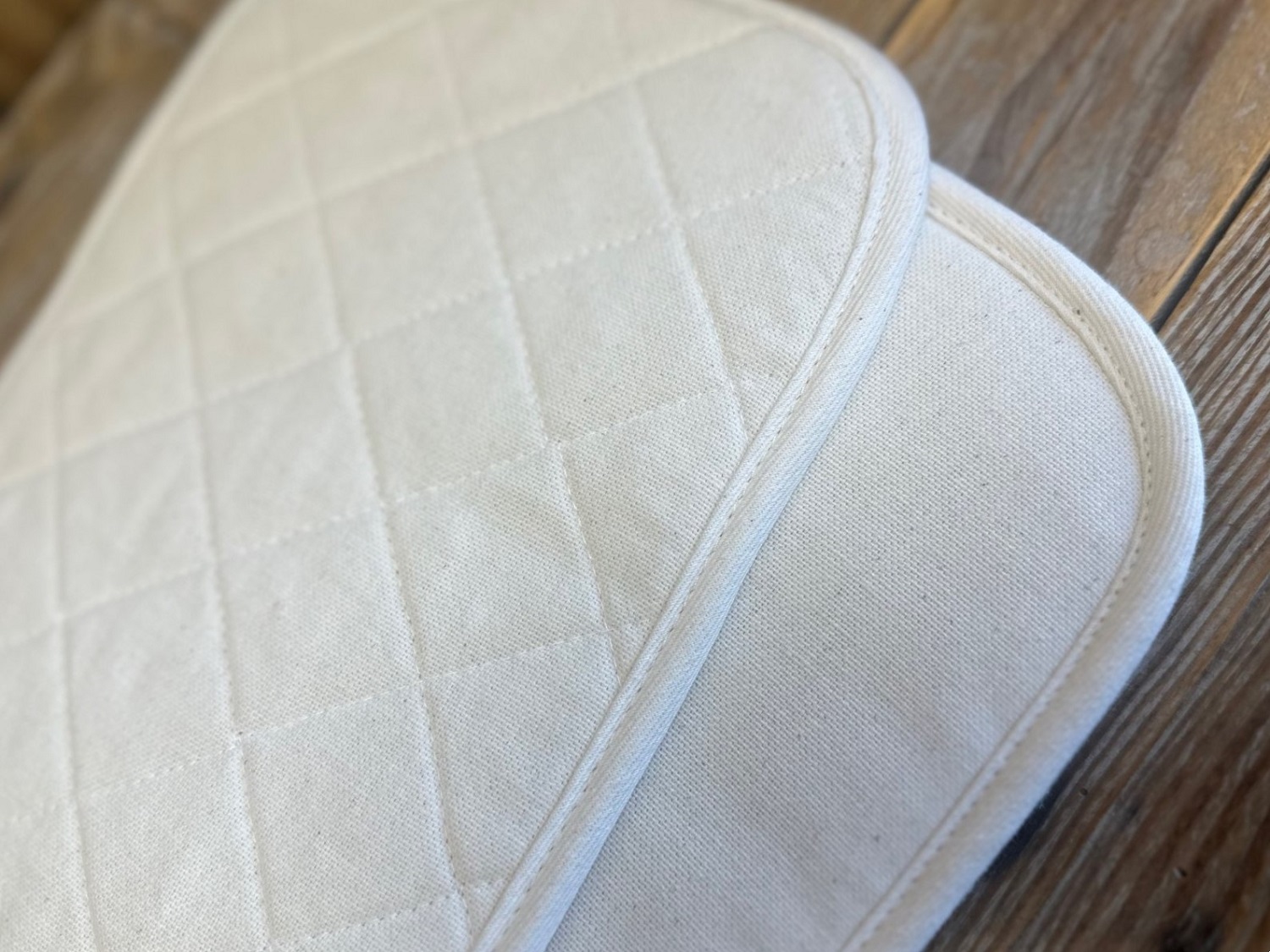 Double Oven Glove Plain Quilted Cotton British Made Pot Holder Mitts 2 Colours - Picture 8 of 8
