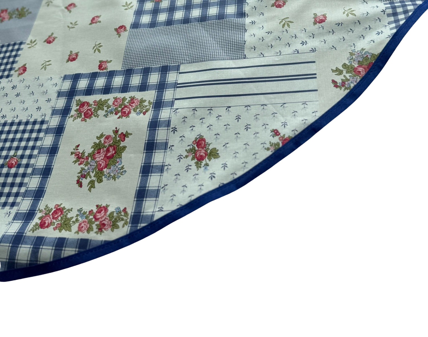 Mantel redondo limpiable y servilletas floral retazos guinga mantel lino 54 pulgadas - Imagen 11 de 20