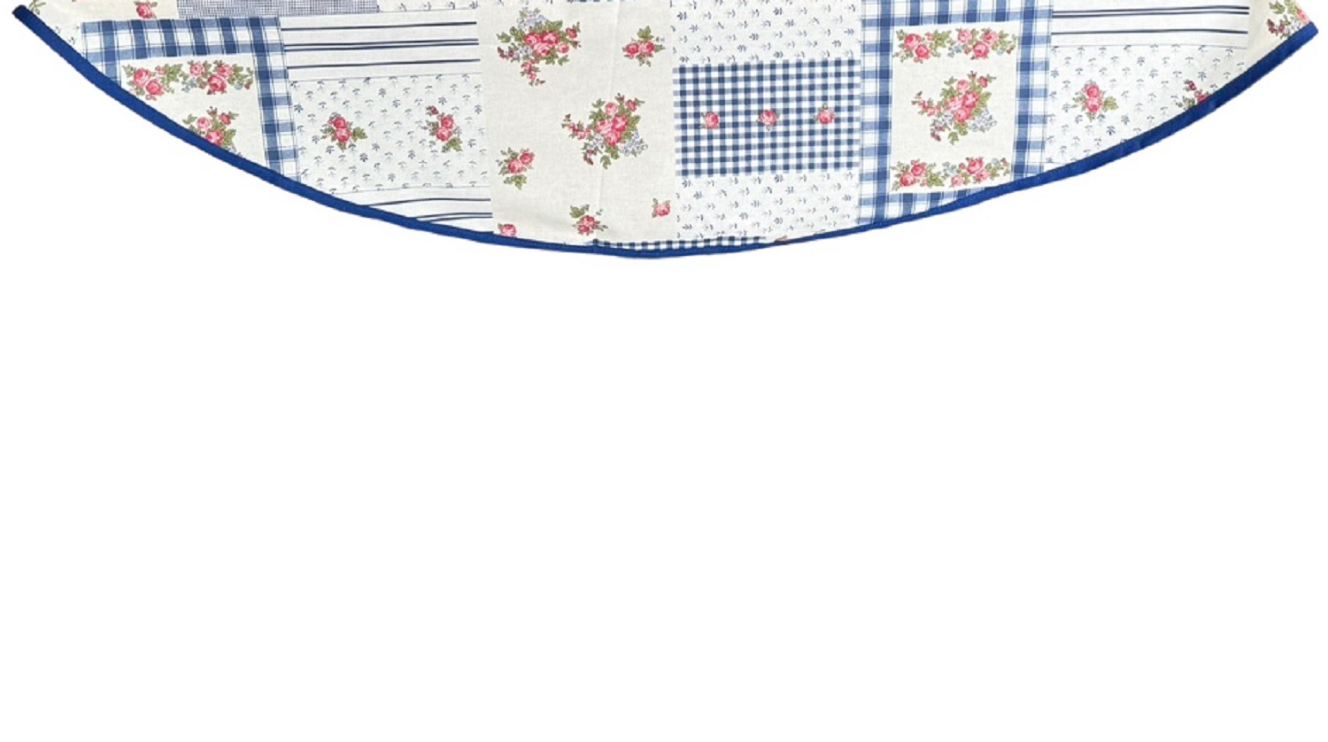 Mantel redondo limpiable y servilletas floral retazos guinga mantel lino 54 pulgadas - Imagen 12 de 20