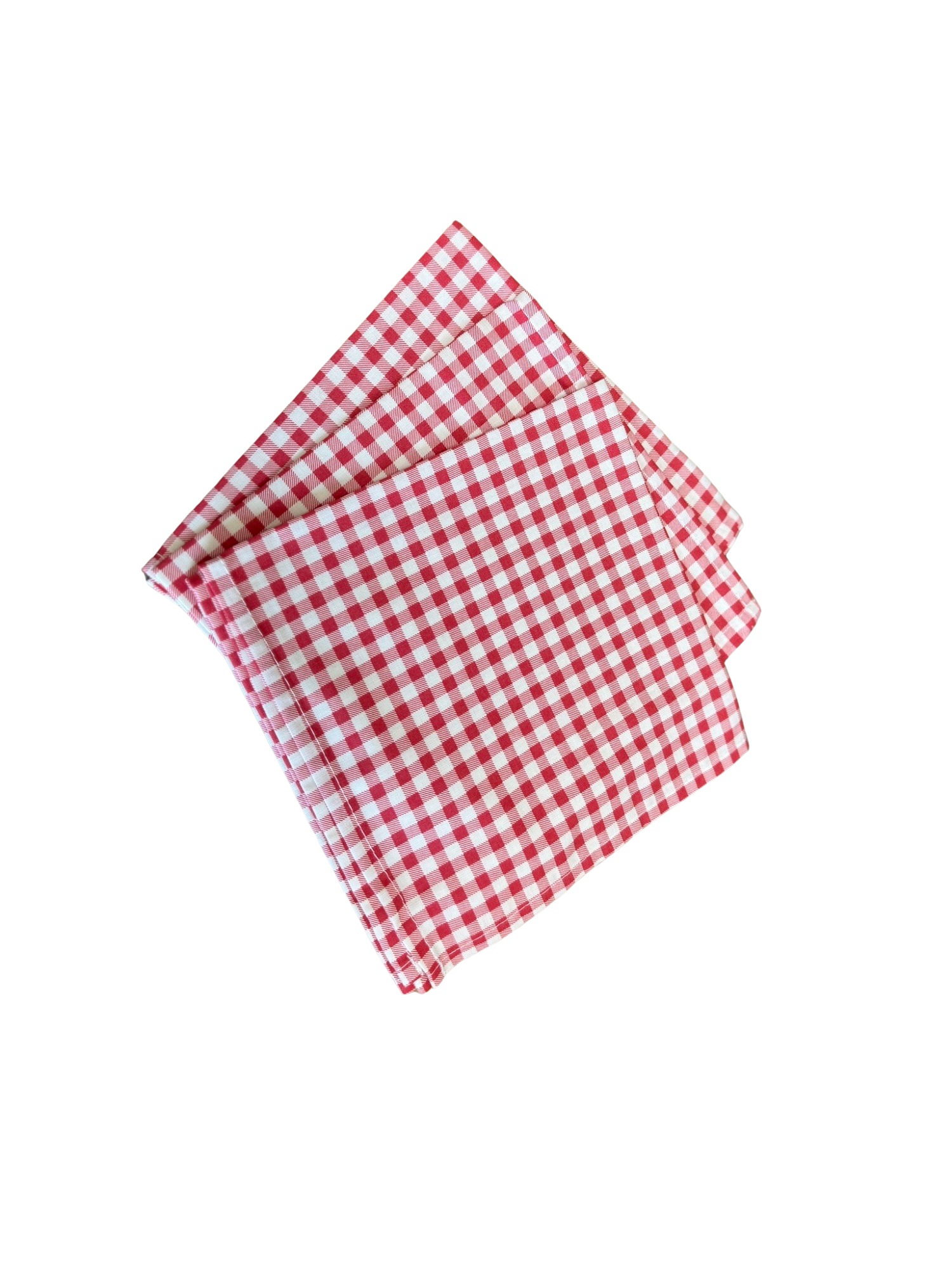 Traditionelle Gingham Servietten 10er Pack Baumwolle kariert rot oder blau Servietten - Bild 6 von 6