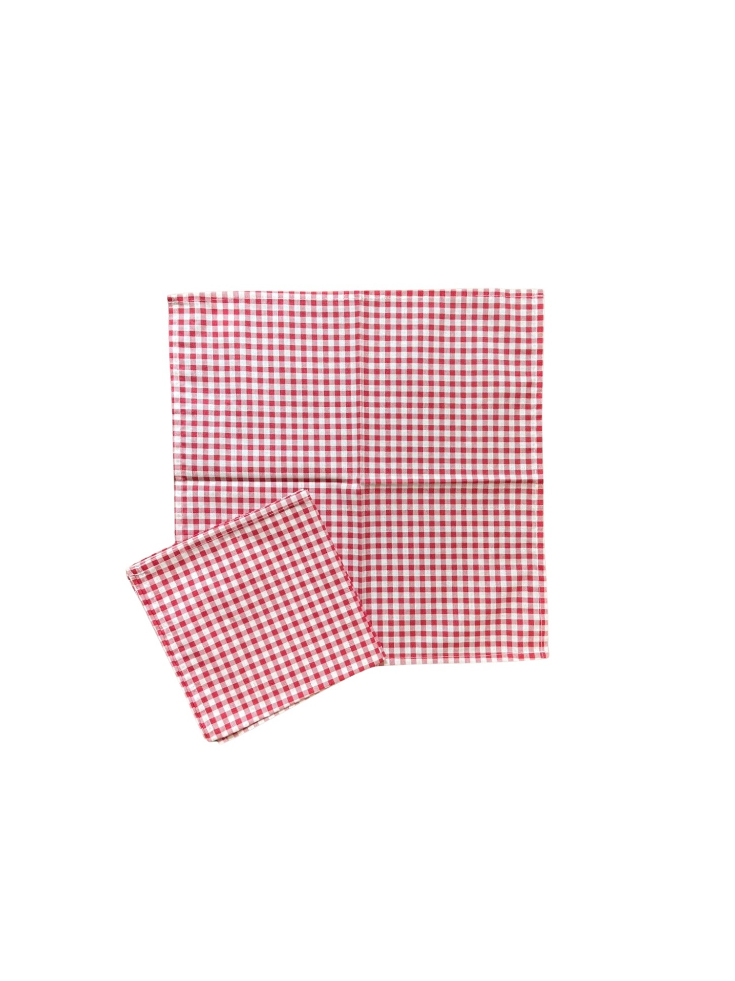 Traditionelle Gingham Servietten 10er Pack Baumwolle kariert rot oder blau Servietten - Bild 5 von 6