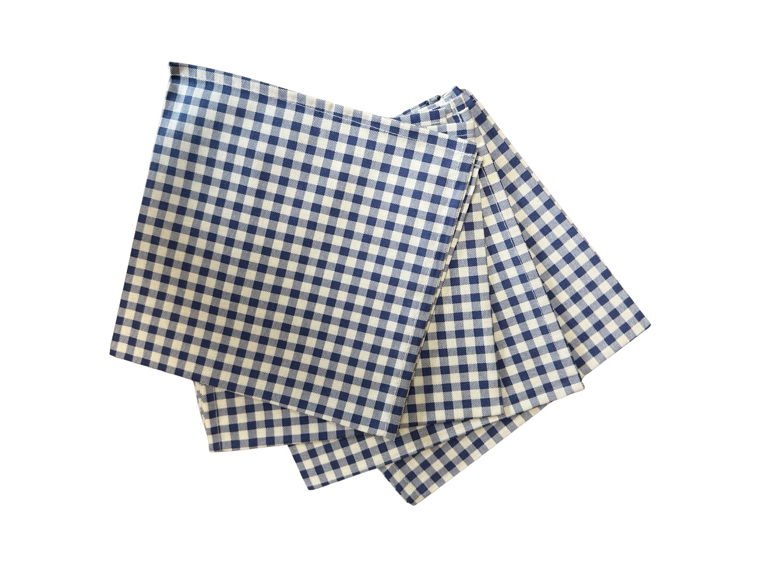 Traditionelle Gingham Servietten 10er Pack Baumwolle kariert rot oder blau Servietten - Bild 4 von 6
