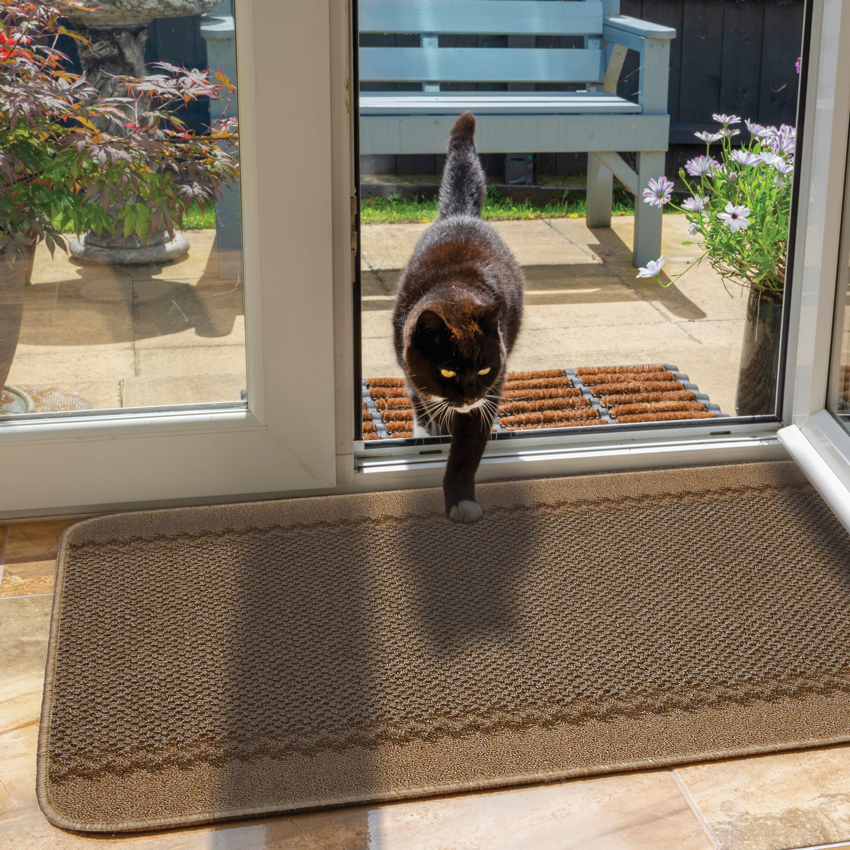 Modern Anti Slip Washable Doormat Kilkis Polypropylene Multi Purpose Runner Mat - Picture 20 of 72