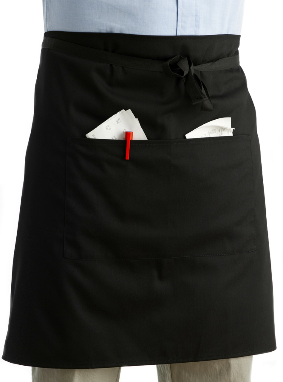 plain black apron