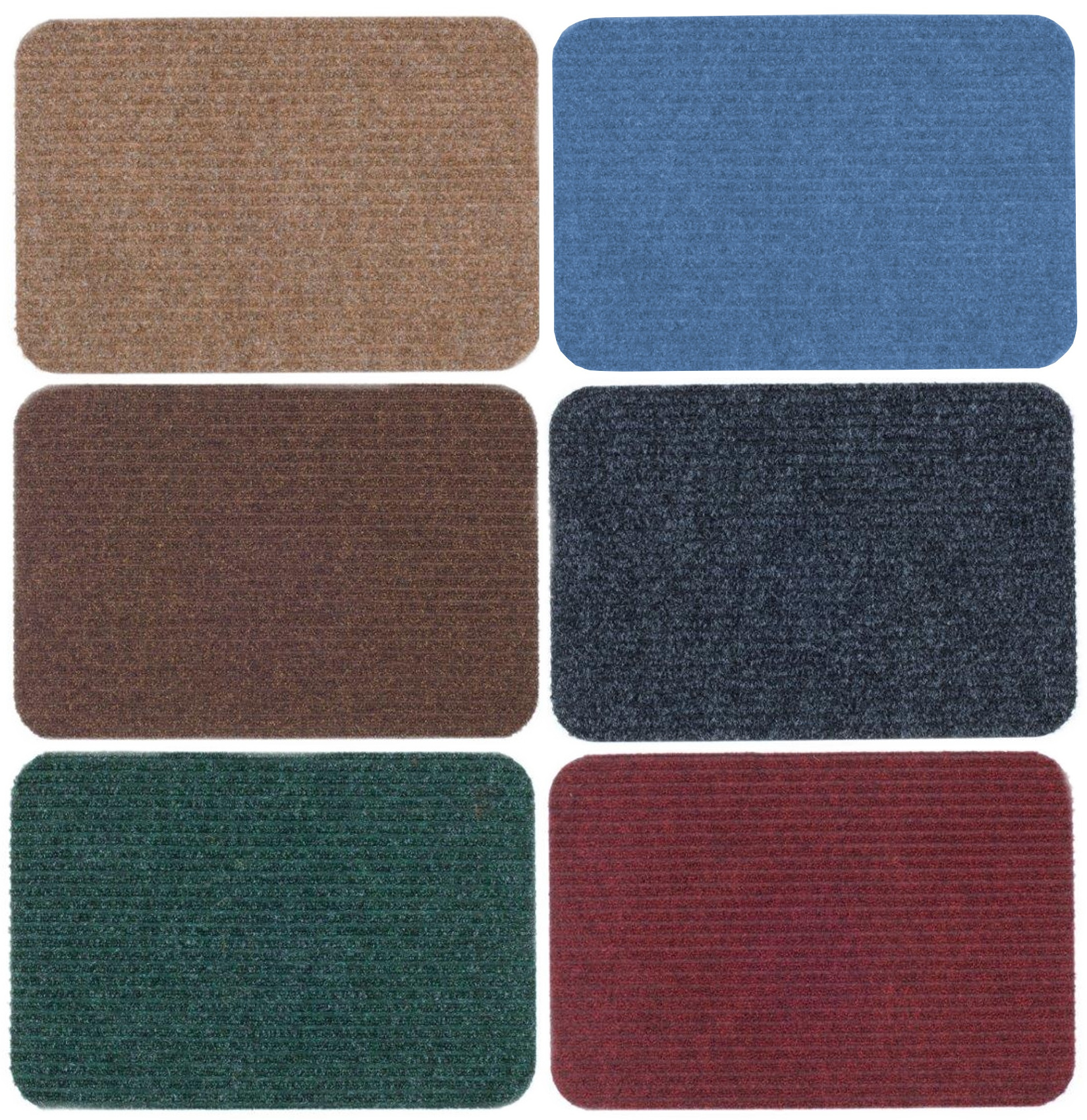 Ribbed Scraper Doormat Traditional Hardwearing Polypropylene