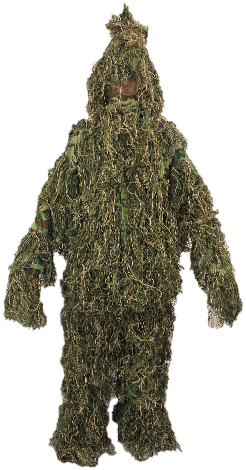 NITEHAWK ADULTS GHILLIE SUIT WOODLAND CAMO/CAMOUFLAGE TREE 3D HUNTING ...