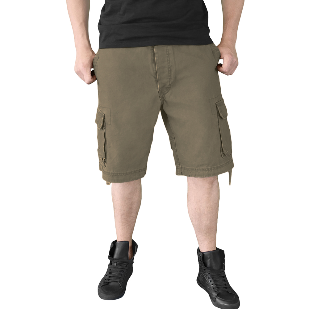 Surplus Army Style Mens Combat Vintage Cargo Shorts Washed Cotton Olive ...