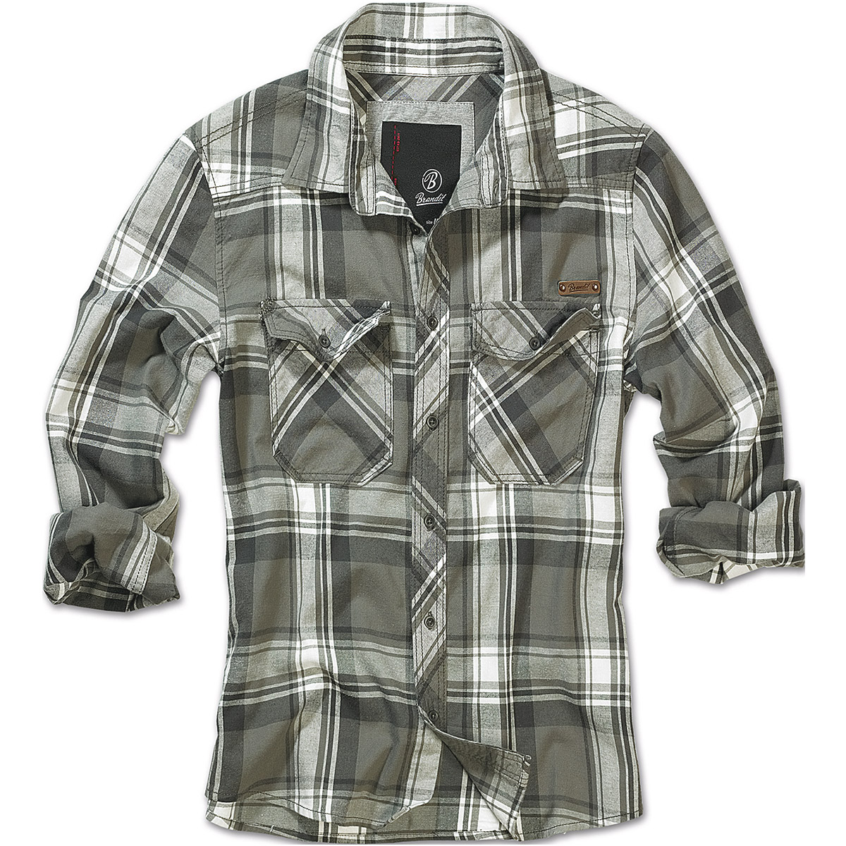 Brandit señores tiempo libre camisa de franela Check bolsillos en el pecho 100/% algodón s-7xl