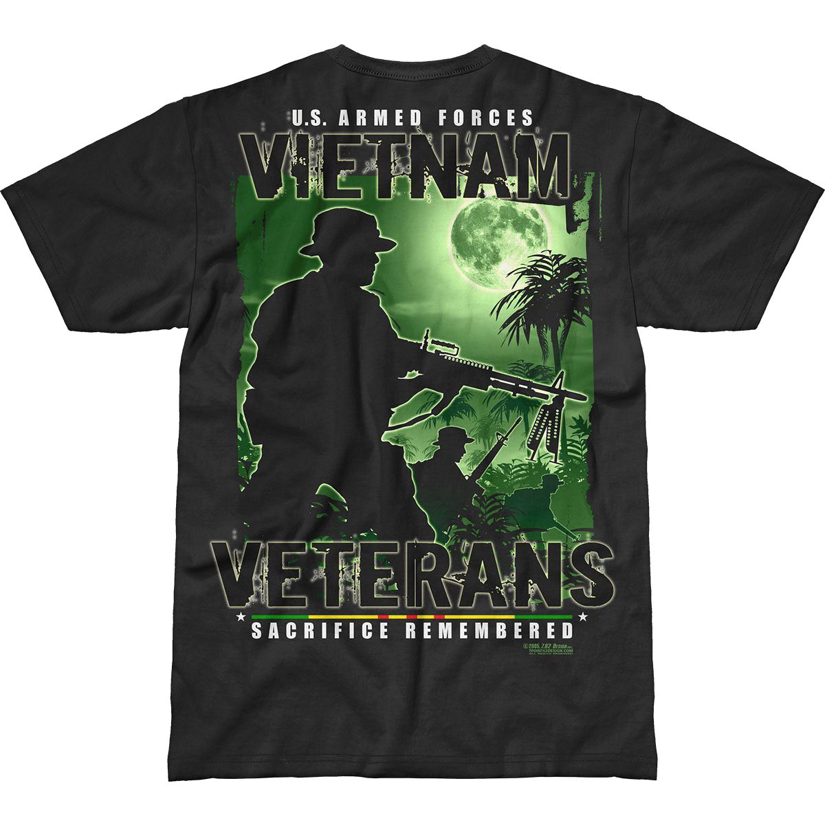Camiseta 7.62 Design Vietnam Veterans Remembered Battlespace En Negro