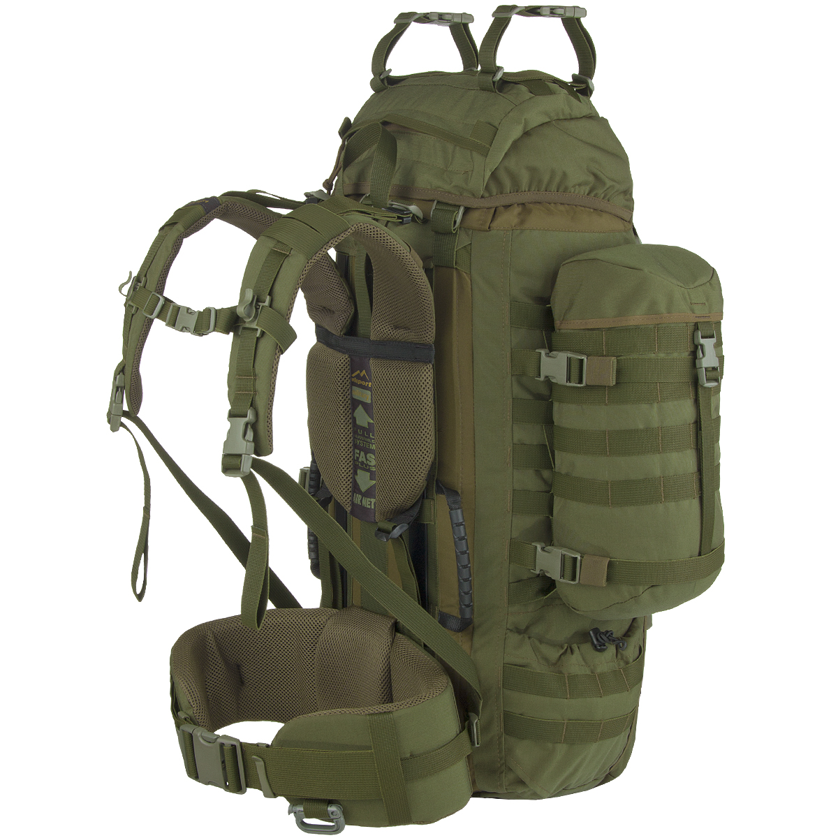 WISPORT RACCOON 85L MILITARY ARMY RUCKSACK HUNTING MOLLE RUCKSACK OLIVE