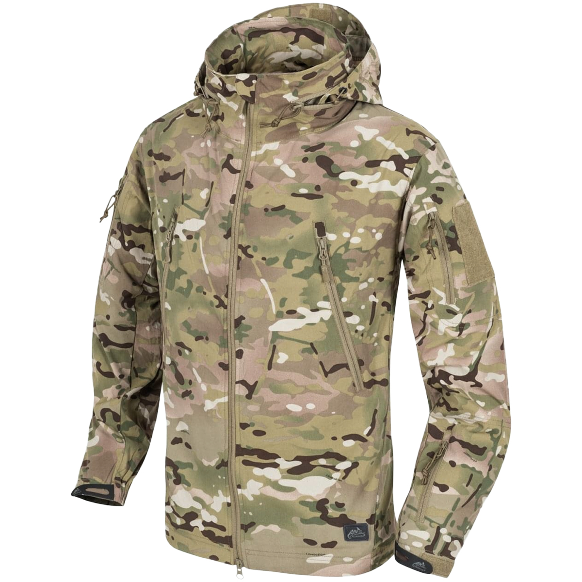 HELIKON TACTICAL MENS SOFT SHELL Ver II WINDPROOF HOODED CAMO JACKET CAMOGROM