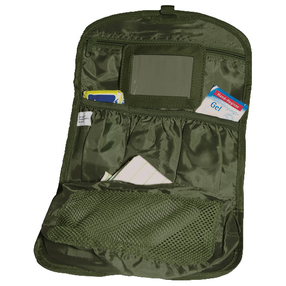 MilTec British Military Foldable Toiletry Bag with Hanging Hook & Mirror Olive 4046872284663 eBay