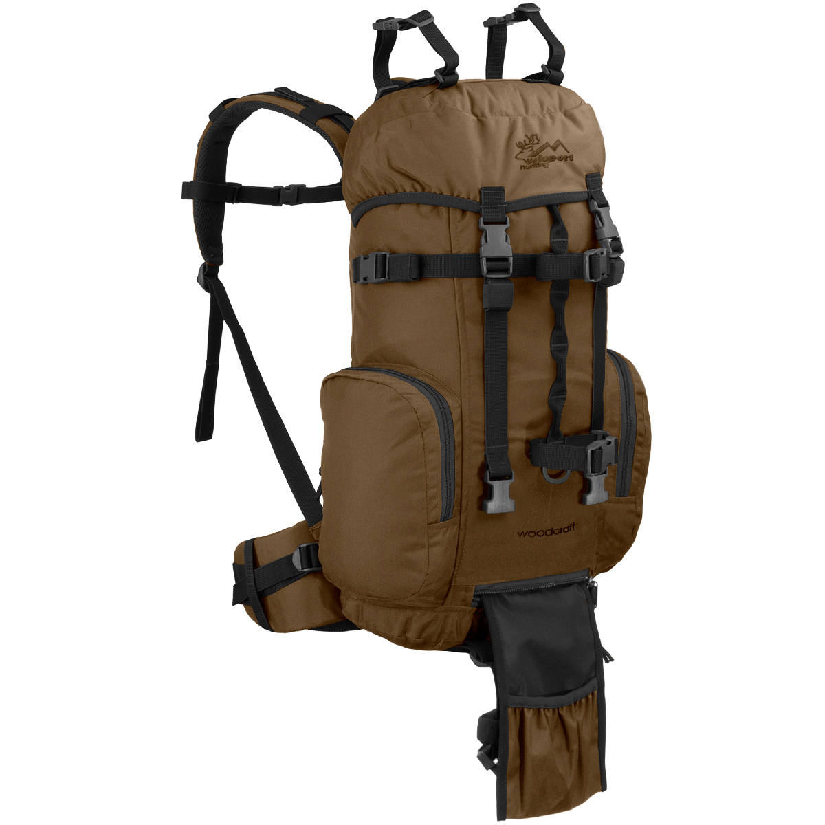 Wisport Caza Táctico Mochila Woodcraft Rifle Monte Mochila MOLLE 35L