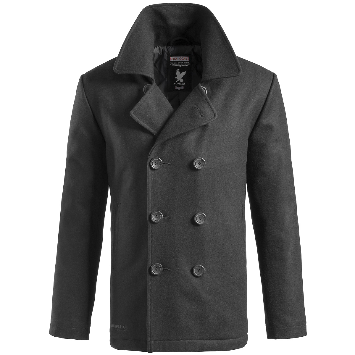 Surplus US Navy Pea Coat Classic Style Warm Mens Army Reefer Jacket ...