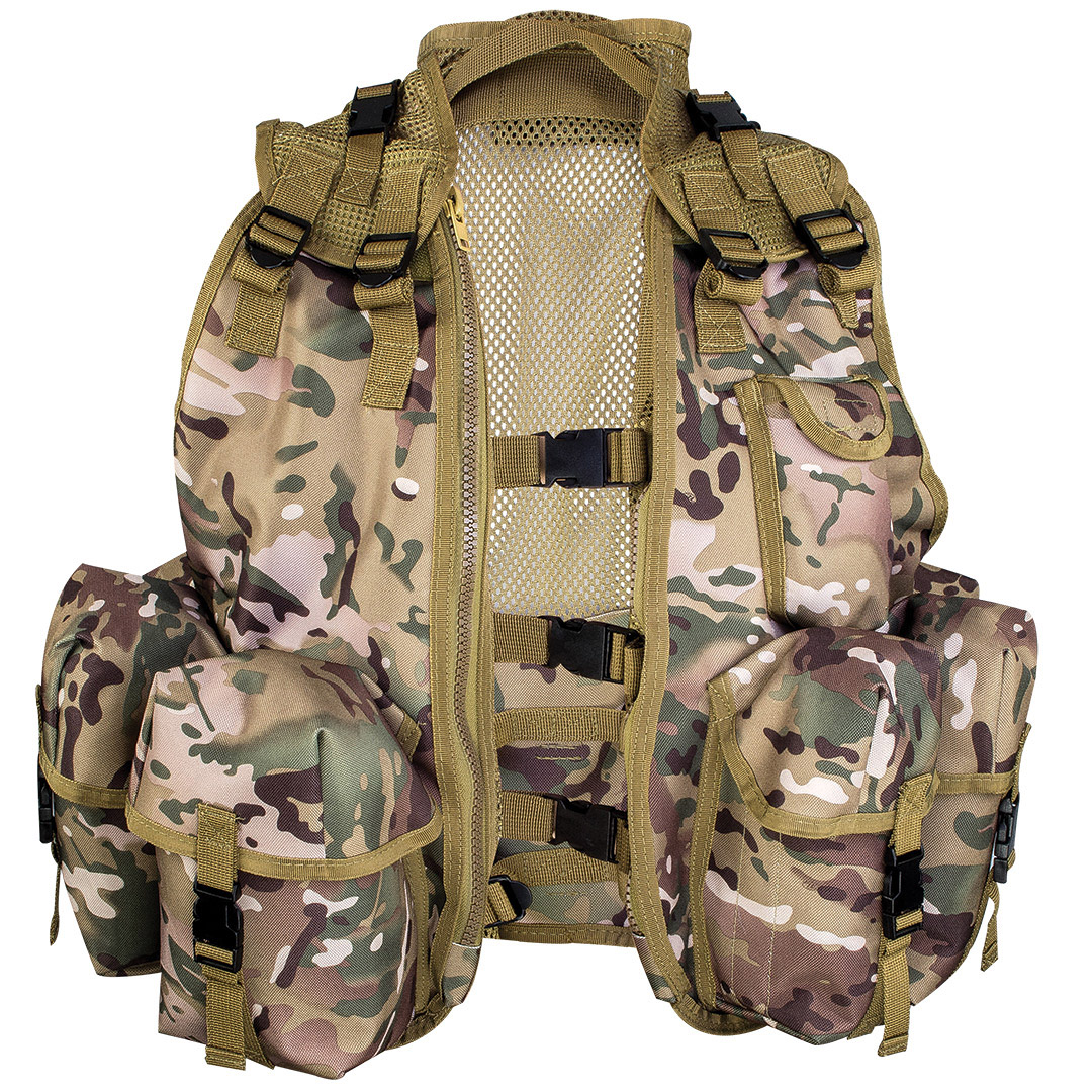 Highlander Military Cadet Tactical Assault Vest Airsoft Cargo Carrier ...