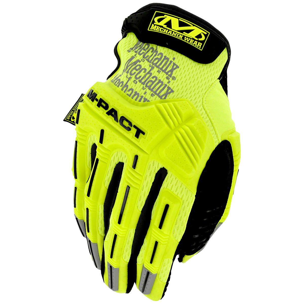 Mechanix Wear M-Pact Hi-Viz Gloves Mens Multipurpose TrekDry Fluorescent Yellow