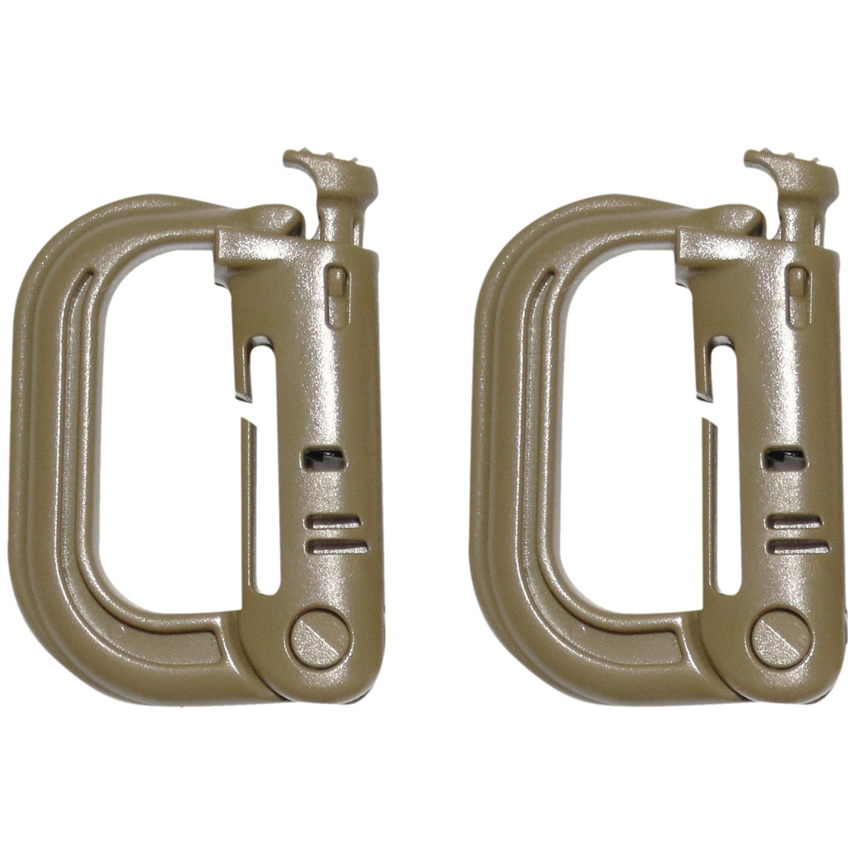 VIPER TACTICAL D-RING WEBBING ATTACHMENT OPERATOR MOLLE CLIP PACK OF 2 COYOTE
