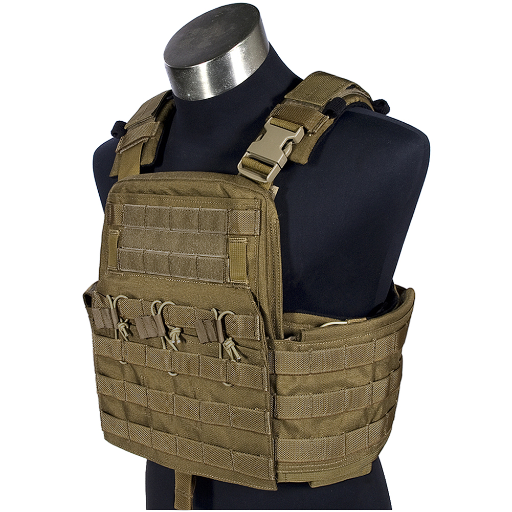 FLYYE TACTICAL FIELD COMPACT PLATE CARRIER MILITARY ARMOUR VEST COYOTE ...