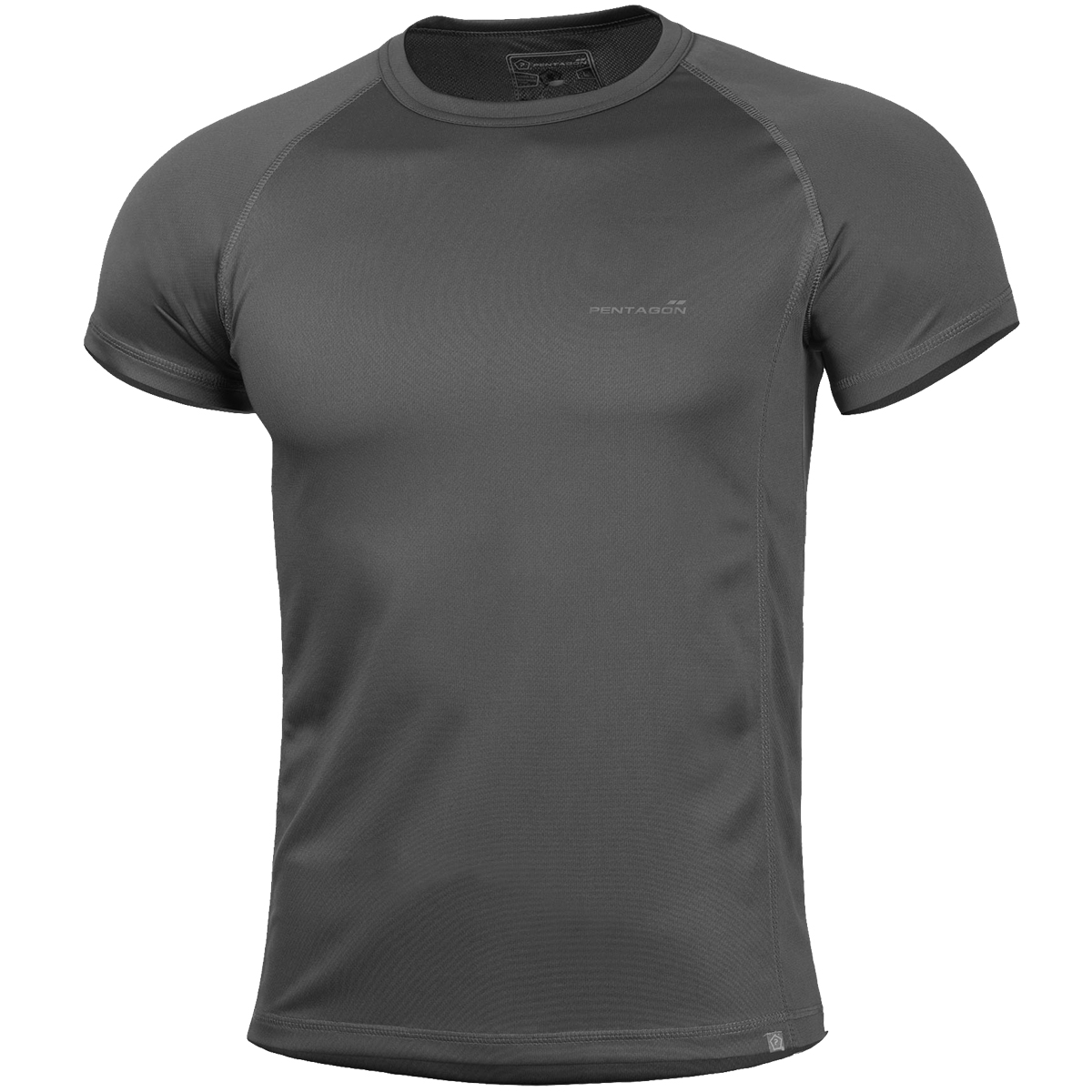 T-shirt Pentagon Corps Choc Cinder Grey - Homme, Coupe Slim, Polyester, Neuf