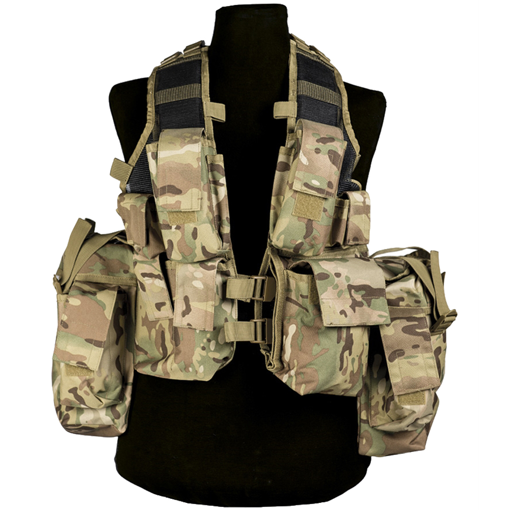 Mil-Tec South African Army Tactical Assault Military Gear Combat Vest ...