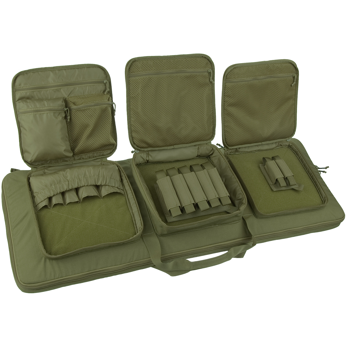 Helikon Double Pistol Wallet – Custodia Tattica Imbottita Per 2 Pistole E 3 Caricatori, In Nylon Cordura 500D, Oliva