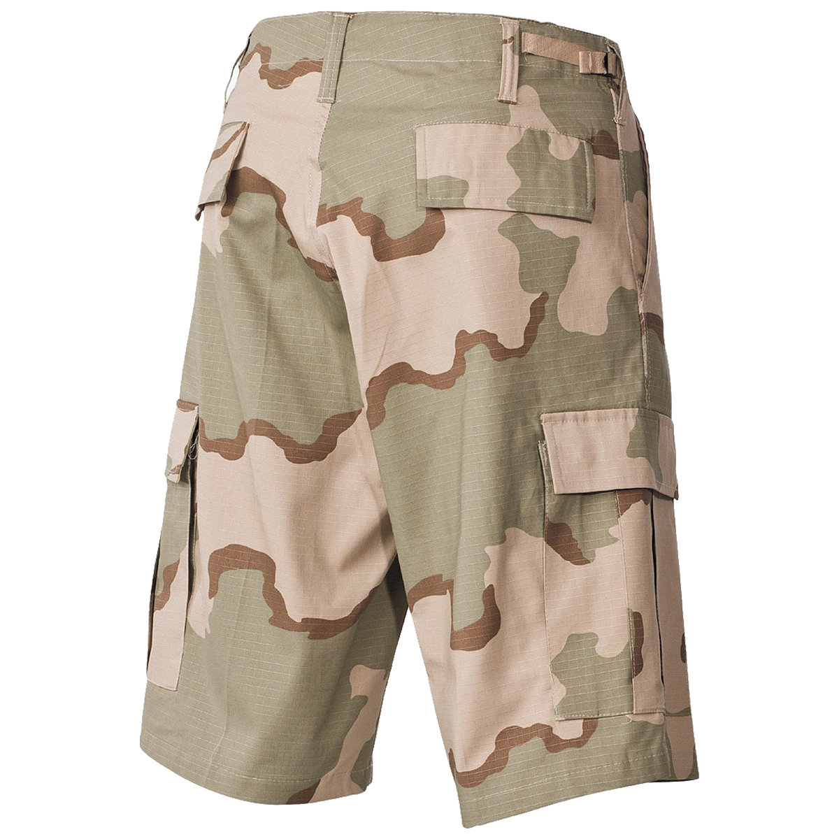 MFH Mens Bermuda US BDU Patrol Cargo Shorts Cotton Ripstop 3-Colour Desert Camo