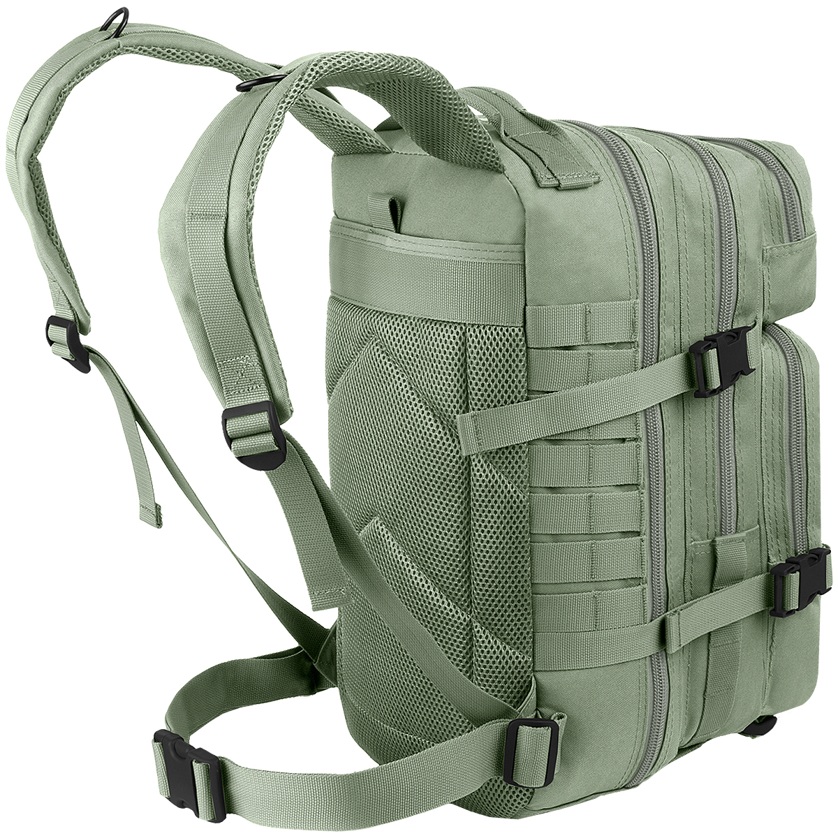 MFH Backpack Assault I 30L Trekking Military MOLLE Heavy Duty Rucksack Foliage