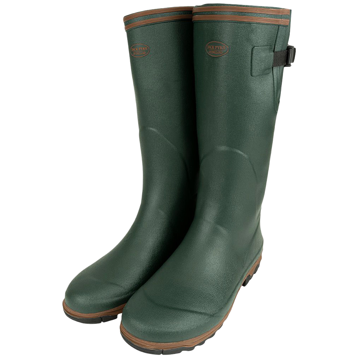 Jack Pyke Shires Wellington Hombres Botas Cámping Festival Impermeable Verde - Imagen 2 de 9