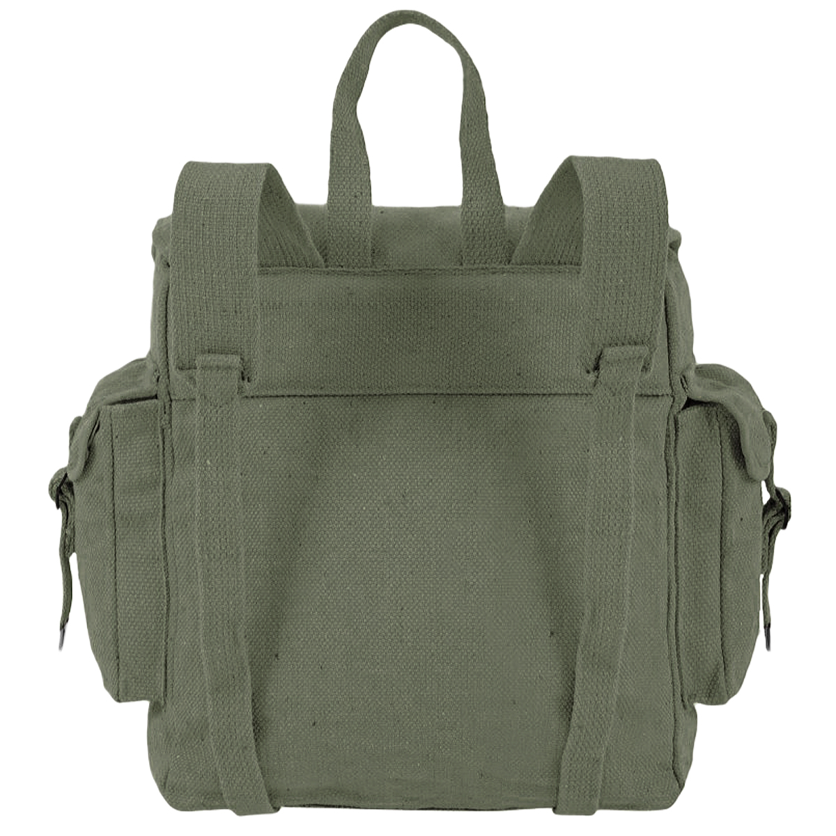 Grand sac à dos en toile - Sac à dos en toile vintage - Vert Olive