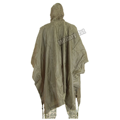 Poncho Militare Impermeabile Mimetico - Telo Antipioggia Unisex Per Campeggio Ed Escursionismo