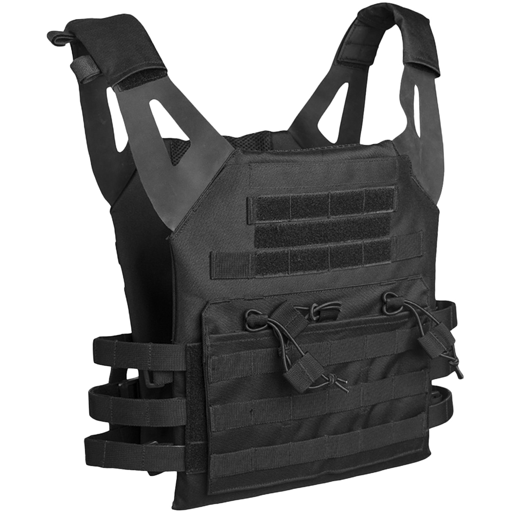 MilTec Plate Carrier Vest Gen II Black Vests Military 1st