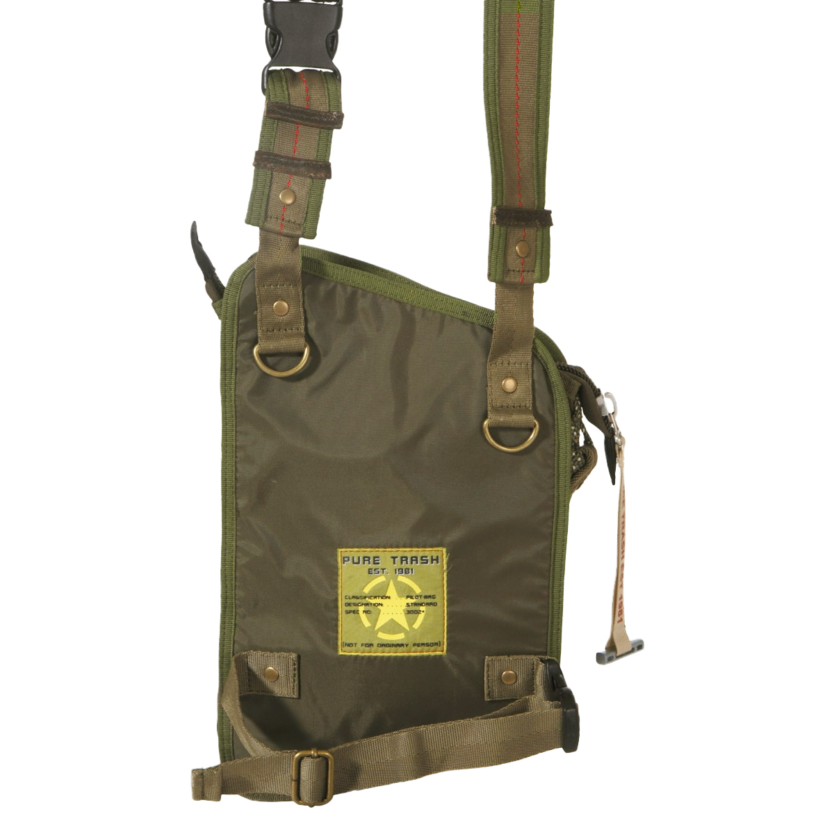 Pure Trash Shoulder Bag Security Hiking Camping Travel Army Military OD