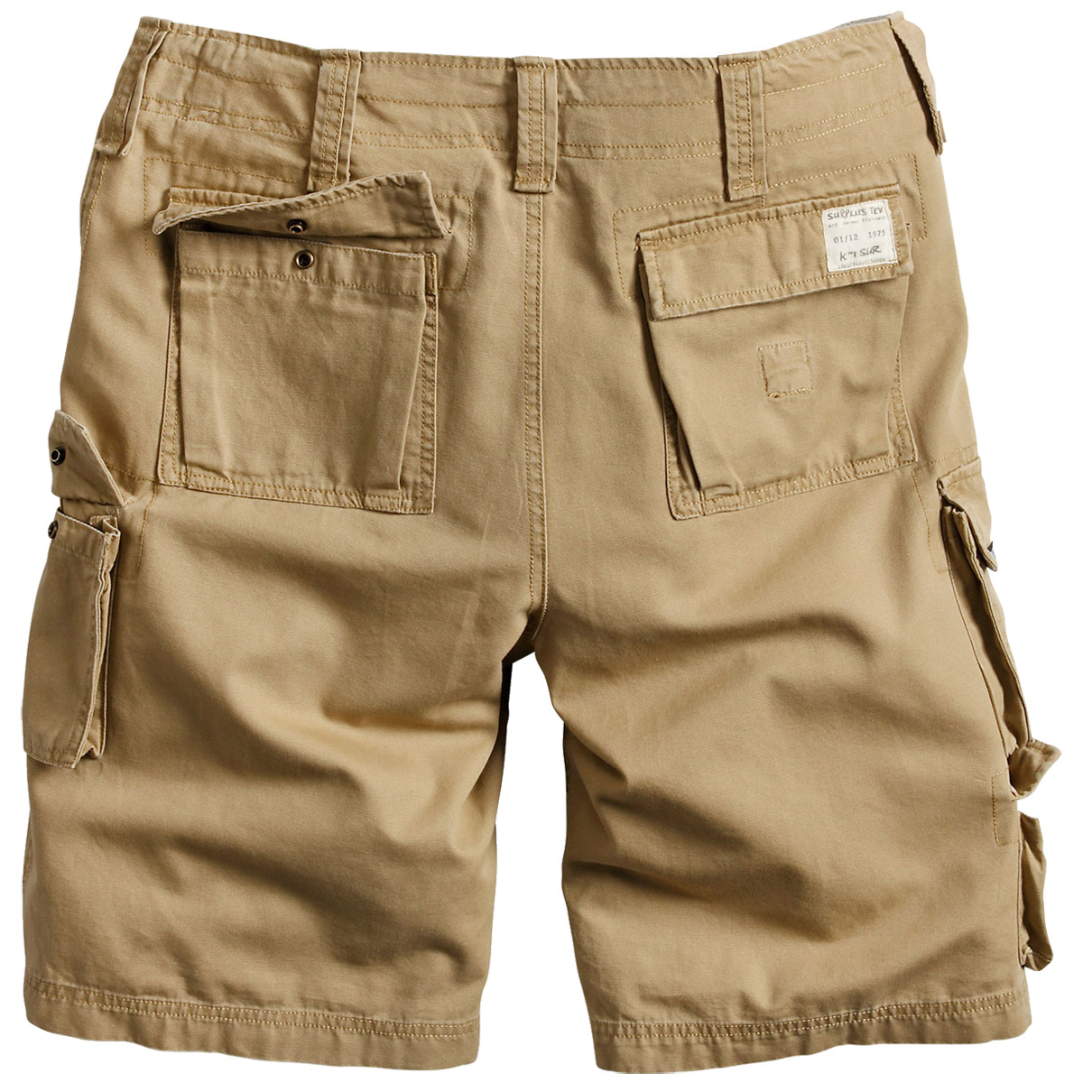 Surplus Trooper Combat Shorts Mens Cargo Bermudas Cotton Summer Olive Washed