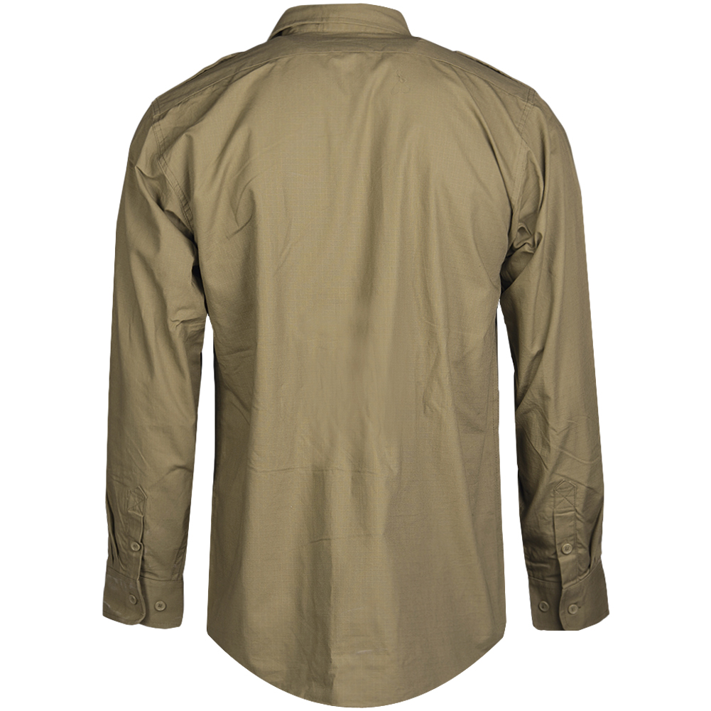 Mil-Tec Mens Long Sleeve Shirt Army Uniform Tactical Ripstop Cotton Top ...