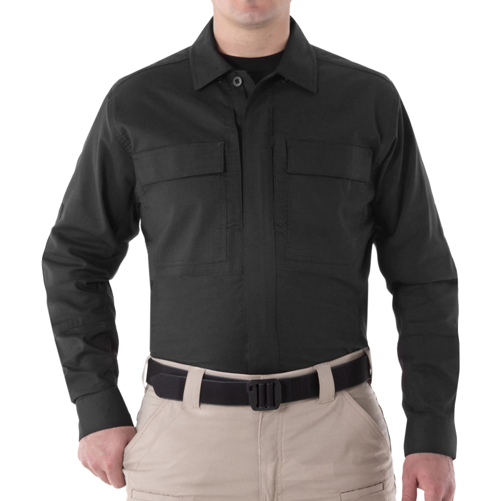 First Tactical Mens V2 Long Sleeve BDU Shirt Police Duty Security Top Black - Picture 2 of 6