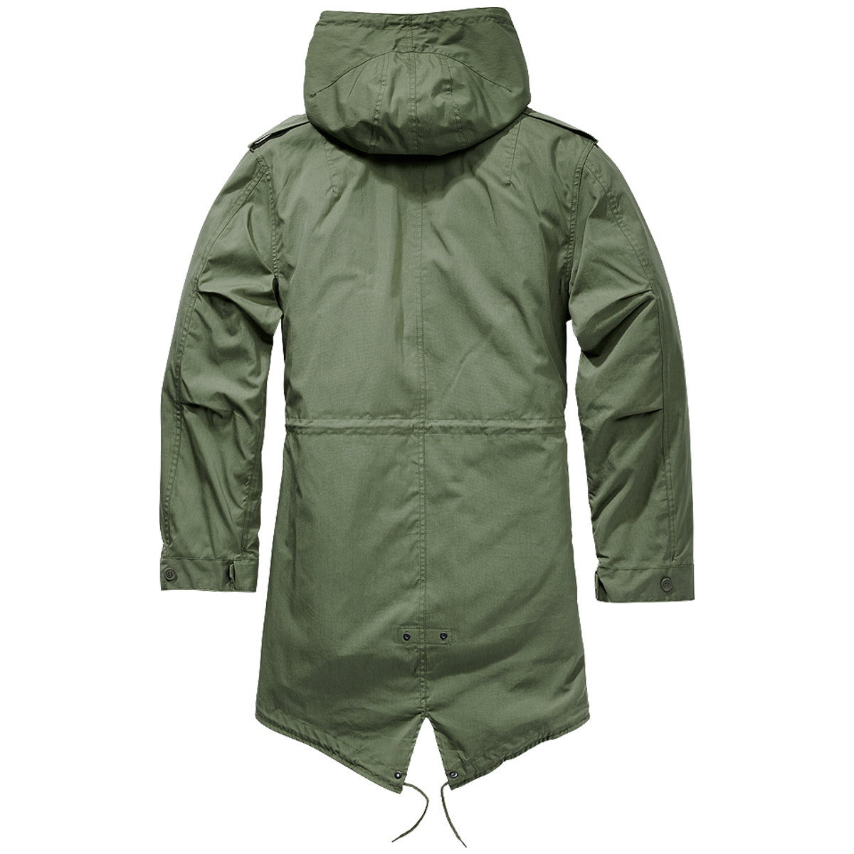 Veste Parka Brandit Homme - Noir Et Olive - Coupe-vent, Capuche Amovible - Neuf étiqueté