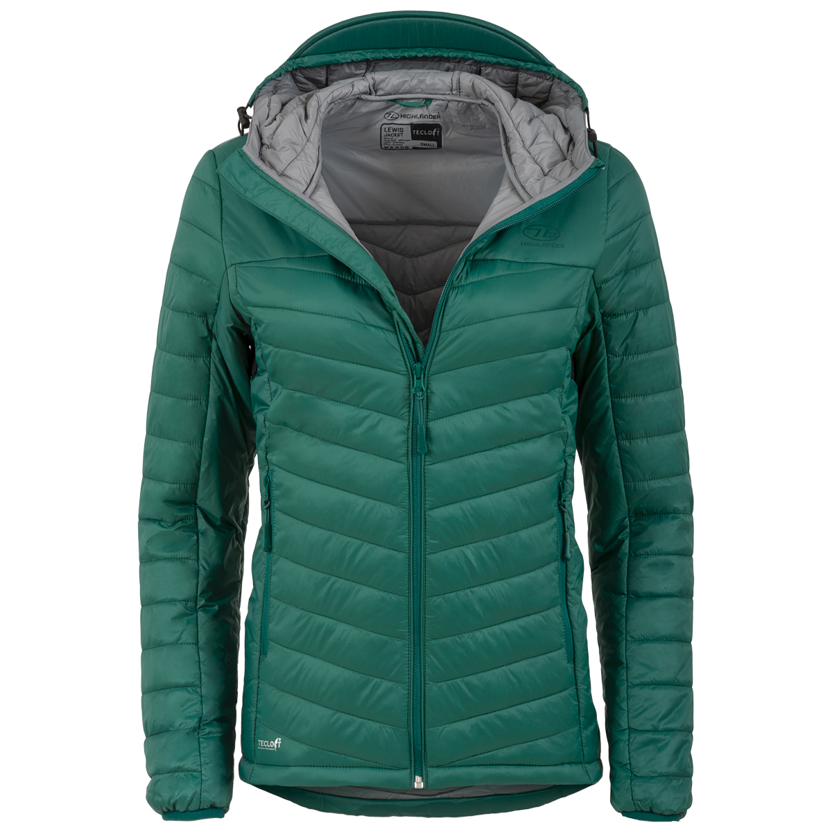 HIGHLANDER HIGHLANDER DAMEN LEWIS ISOLIERTE JACKE WANDERN KOMPAKT KAPUZE FOREST GREEN