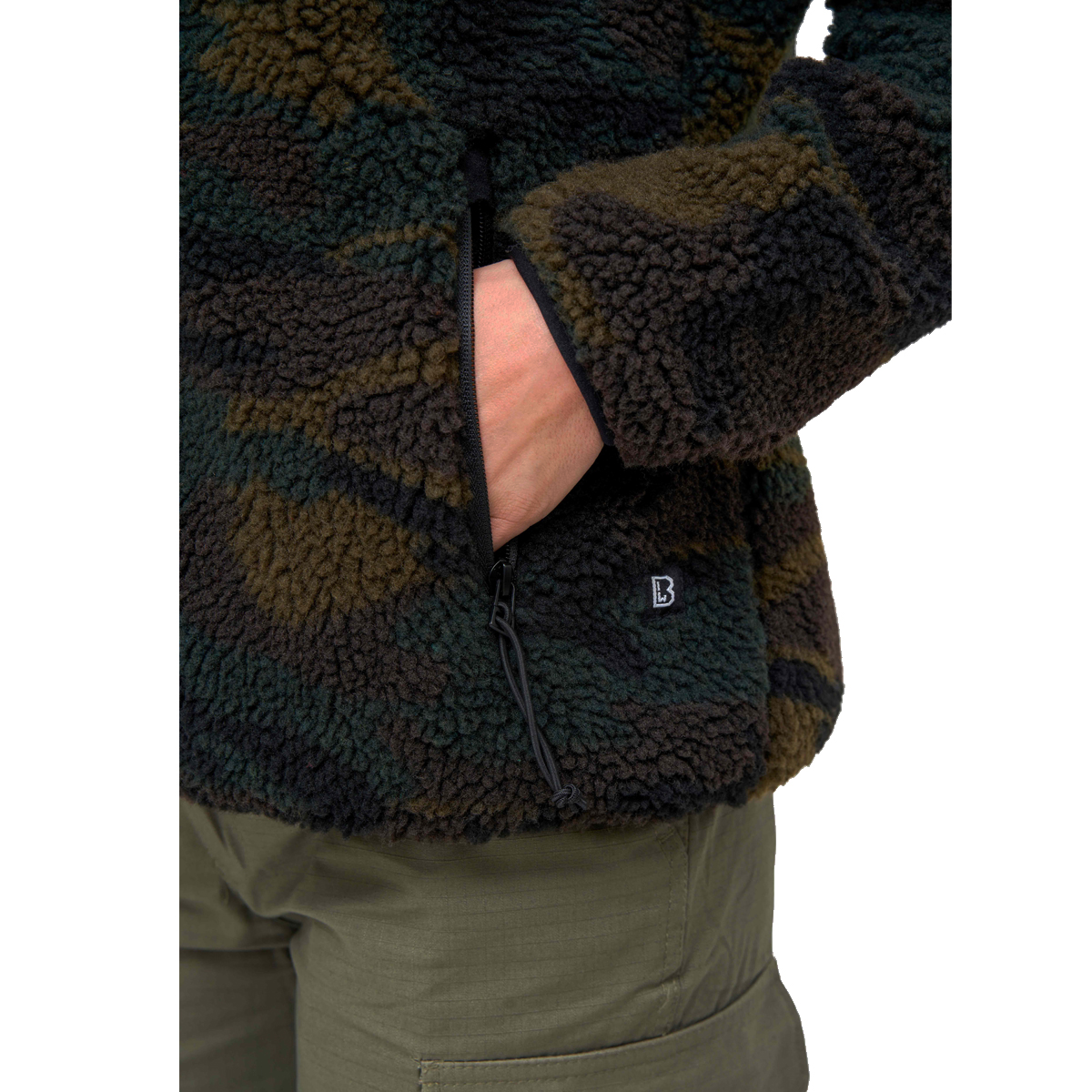 Veste Teddy Fleece Femme - Coupe Vent - Camouflage Woodland - Marque Brandit - Neuve Avec étiquette