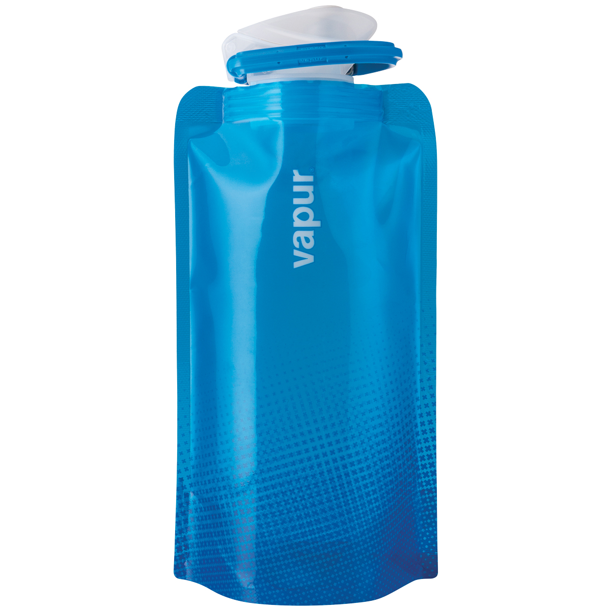 Vapur Wide Mouth Flasche 500ml Shades Faltbar Spülmaschinenfest Cyan Blue