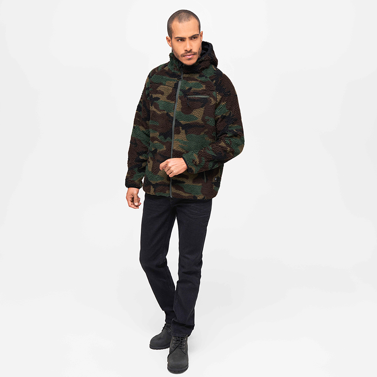 Veste Teddyfleece Brandit Pour Homme - Dark Camo, Duveteuse Et Chaude - Neuf Avec étiquettes