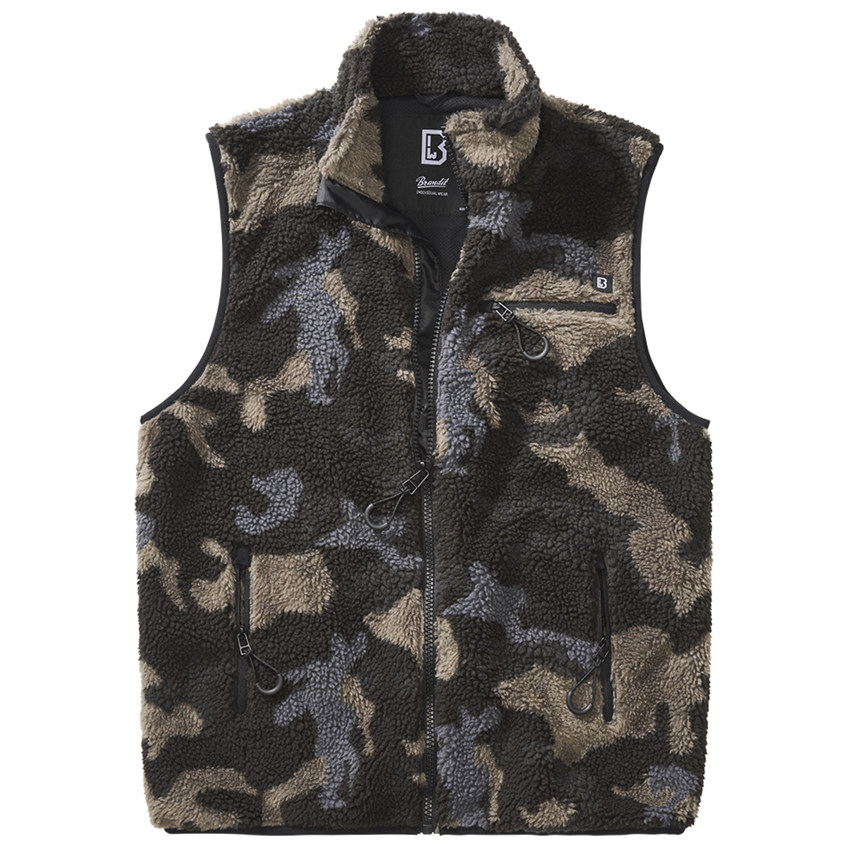 Veste Brandit Teddyfleece Worker – Coupe-vent Doublée, Camouflage Foncé, Neuf Avec étiquettes