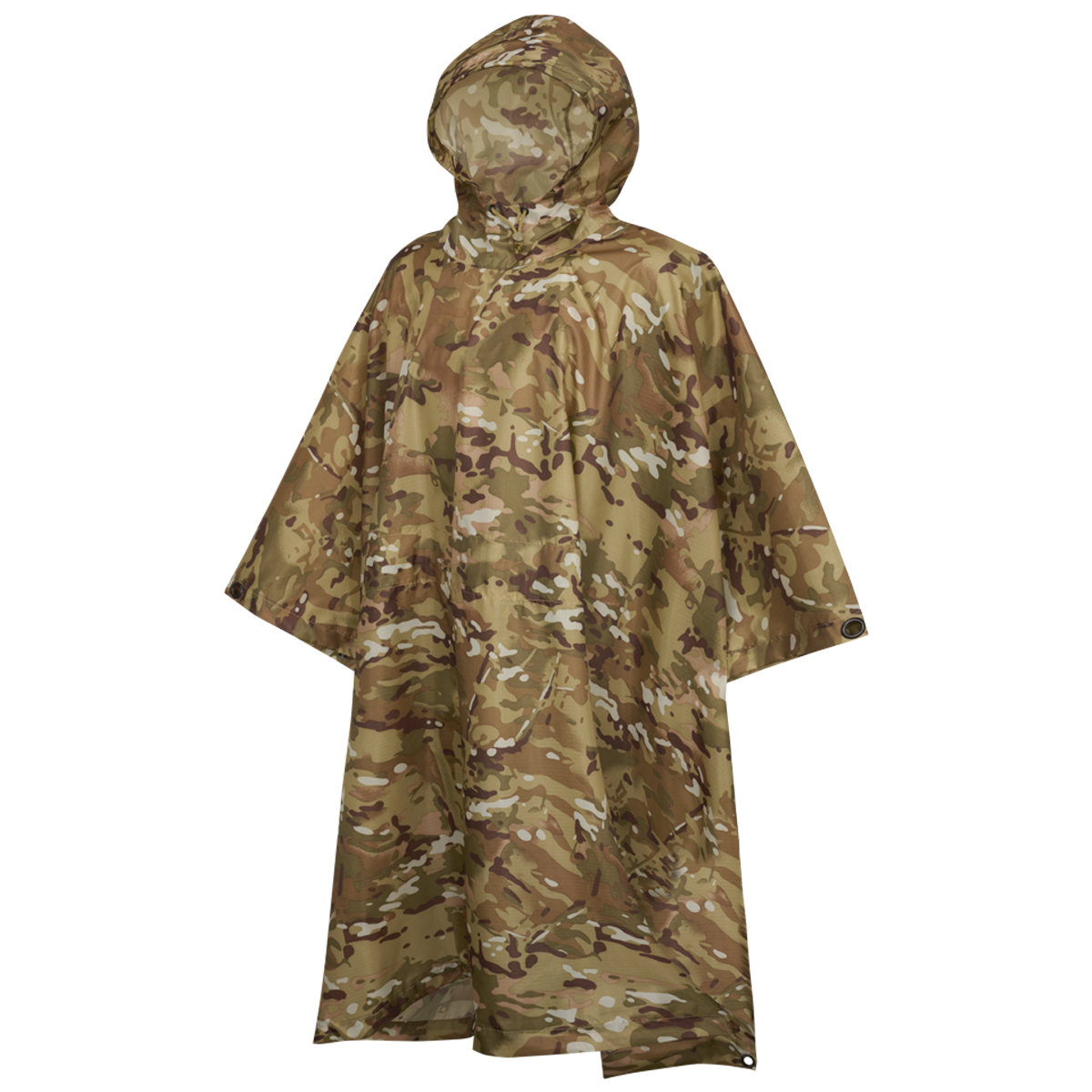 Poncho Imperméable Brandit Ripstop - Noir, Taille Unique, Capuche, Pour Randonnée Et Festival