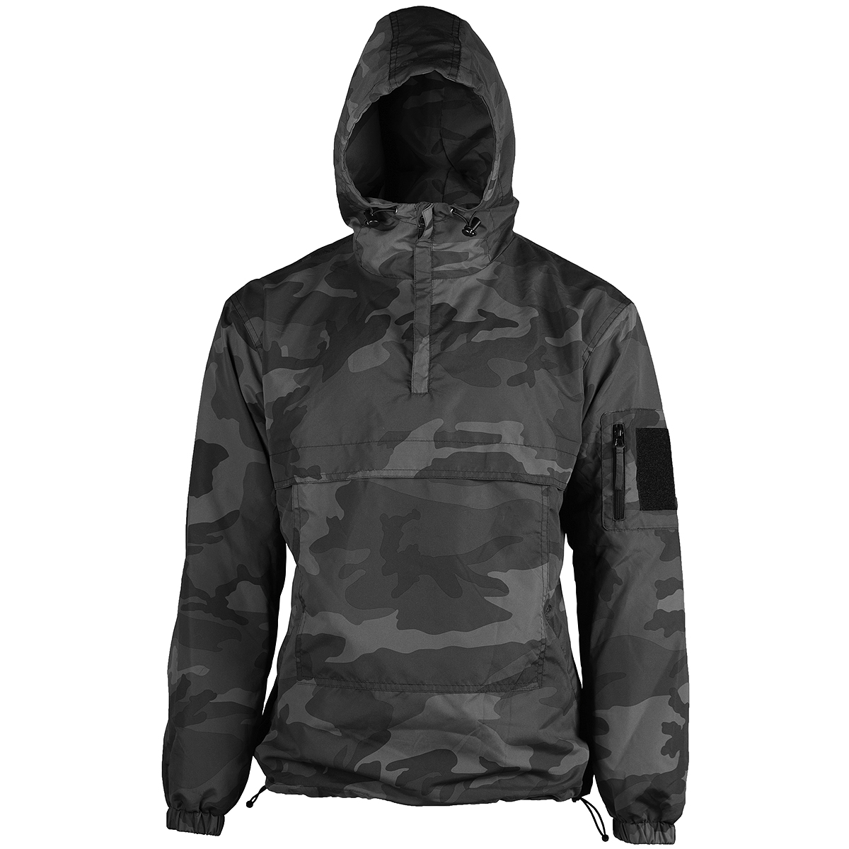 Hombres Combate Anorak Cortavientos Capucha Verano Ligera Chaqueta Dark Camo - Imagen 2 de 7